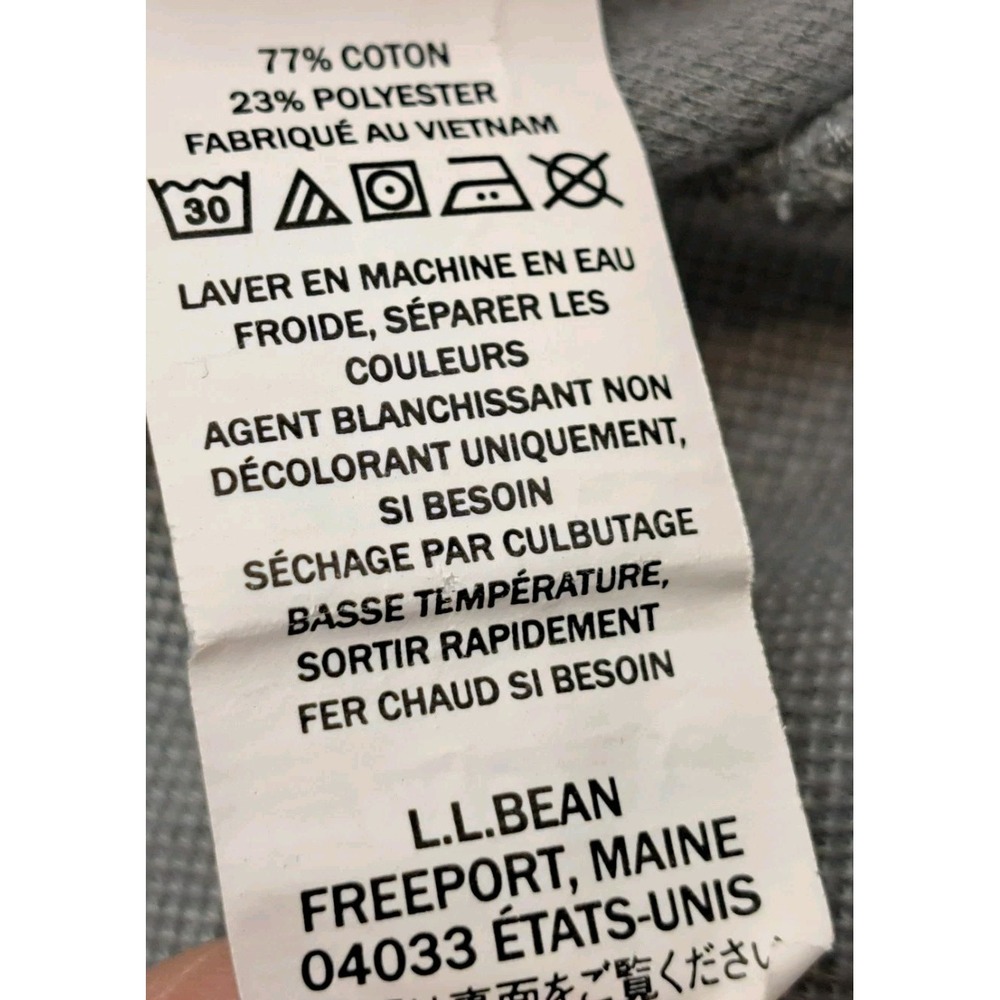 L.L. Bean Full Zip Sweatshirt Jacket Mens L Gray Pockets Logo Classic Maine - Picture 5 of 8